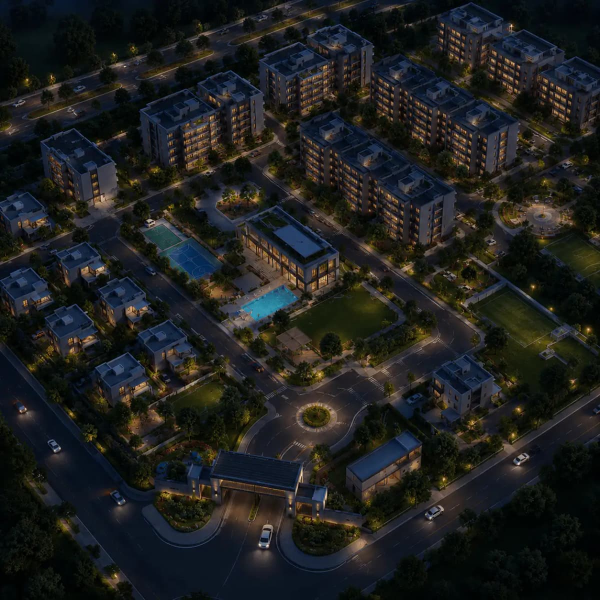 Residential buildings and shared community spaces