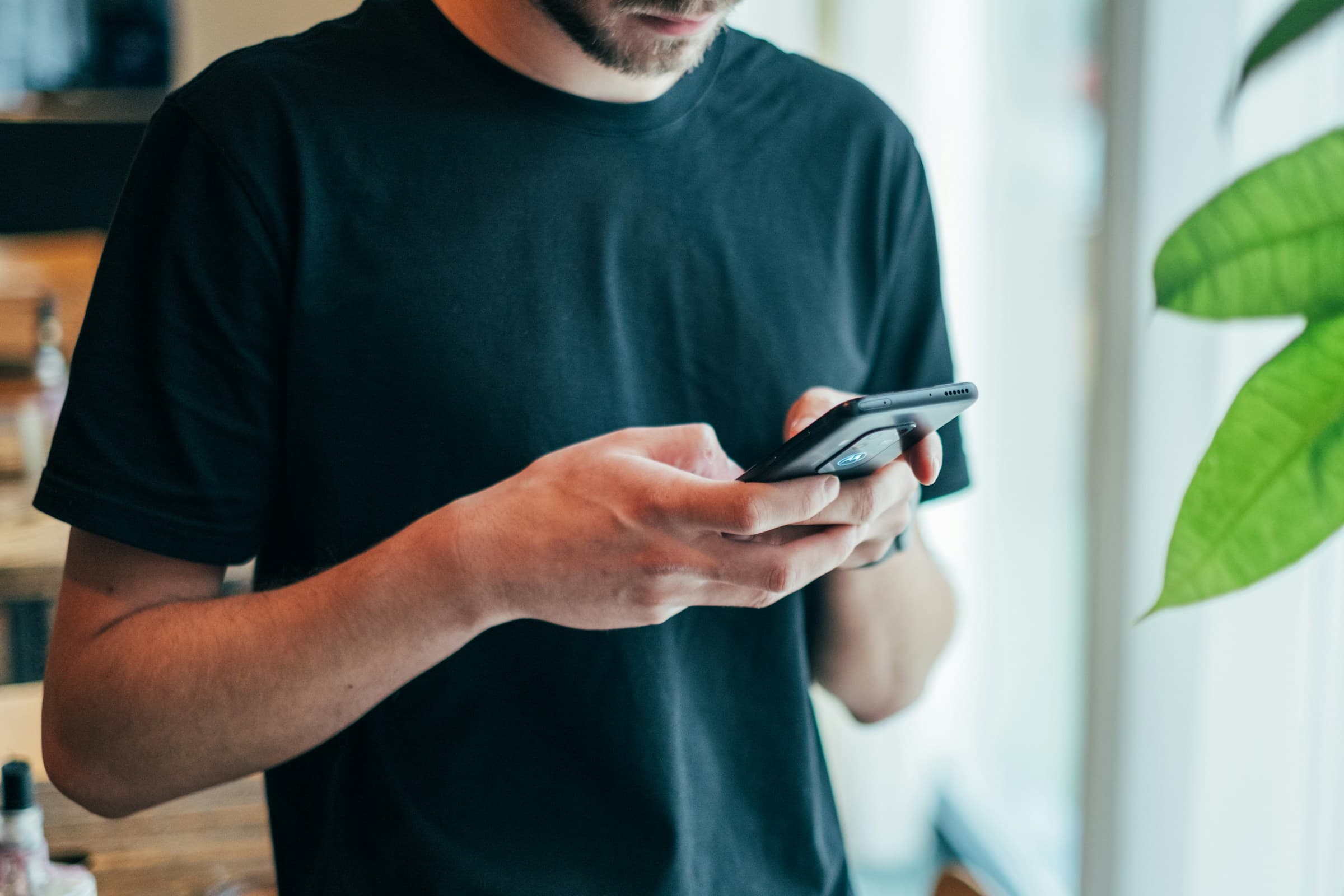 Resident using Kavach360 in a community setting